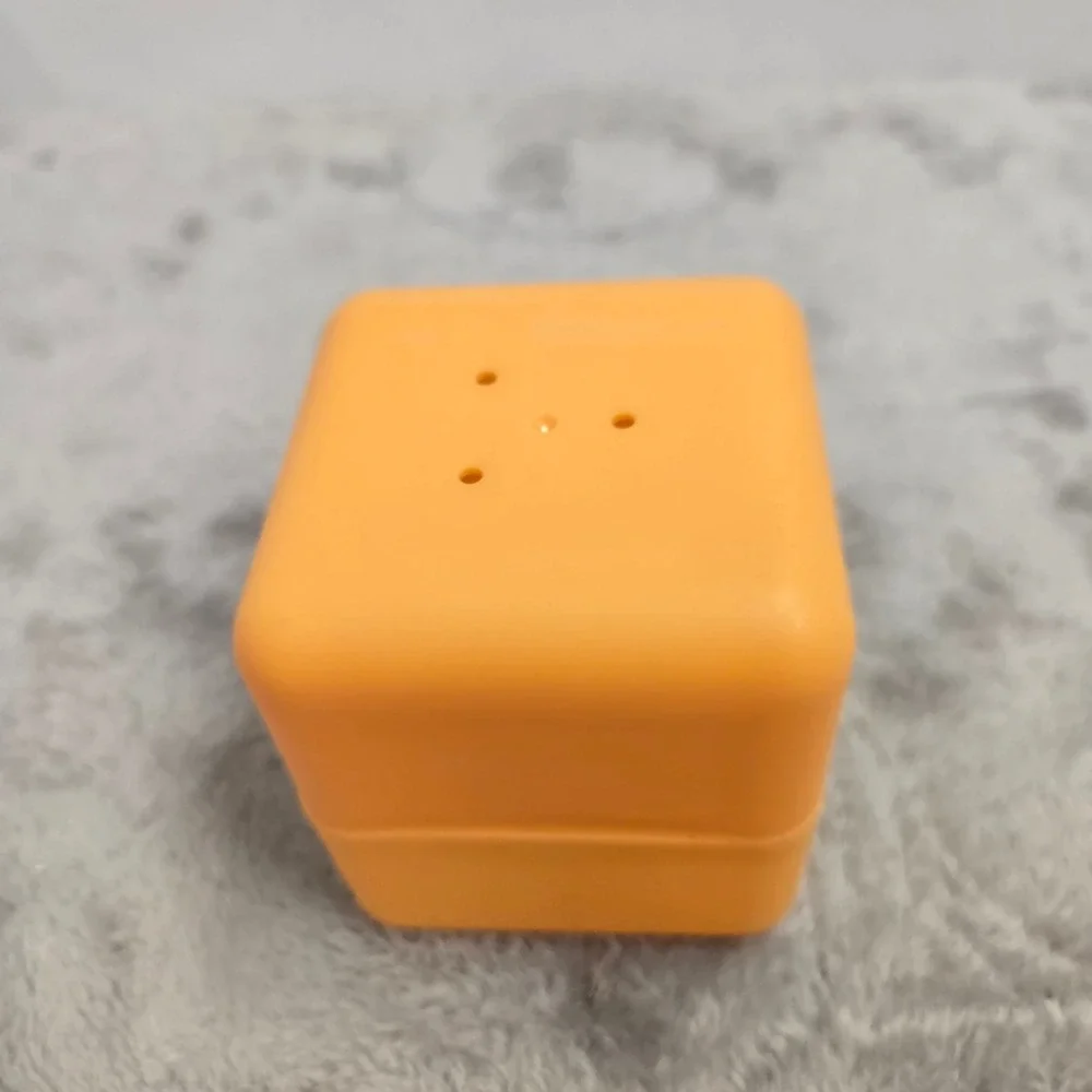 Bullsitoy NeeDoh Nice Cube Yellow Squishy Fidget Toy with Orange Case